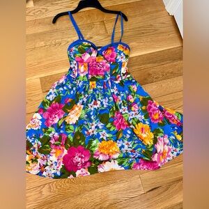 Blue Floral Summer Dress